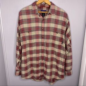 PATAGONIA Red Plaid Long Sleeve Button Down Shirt
